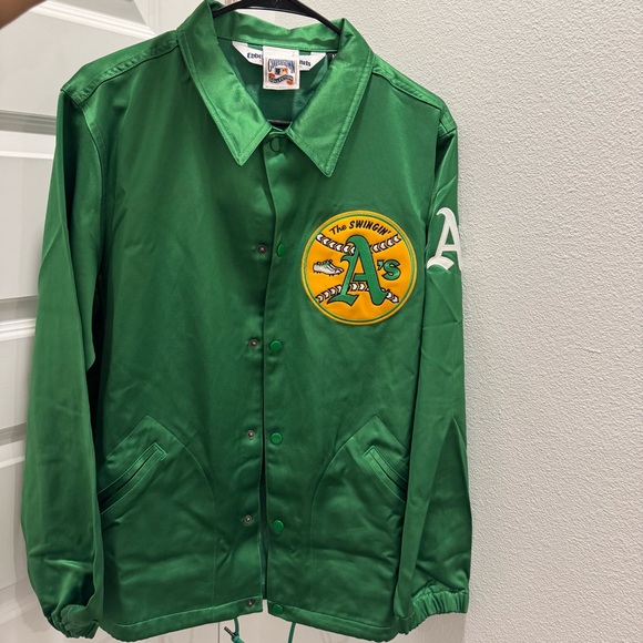 Oakland A’s Ebbets Field Flannels Green Cooperstown Jacket - Picture 1 of 7